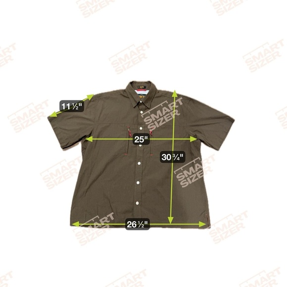 Orvis Men’s Shirt XL Trout Bum Fishing Button Brown Performance Shirt Brown - Picture 5 of 9